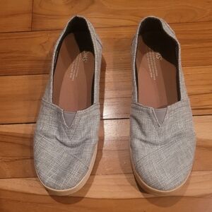 TOMS Gray Slip-On Shoes